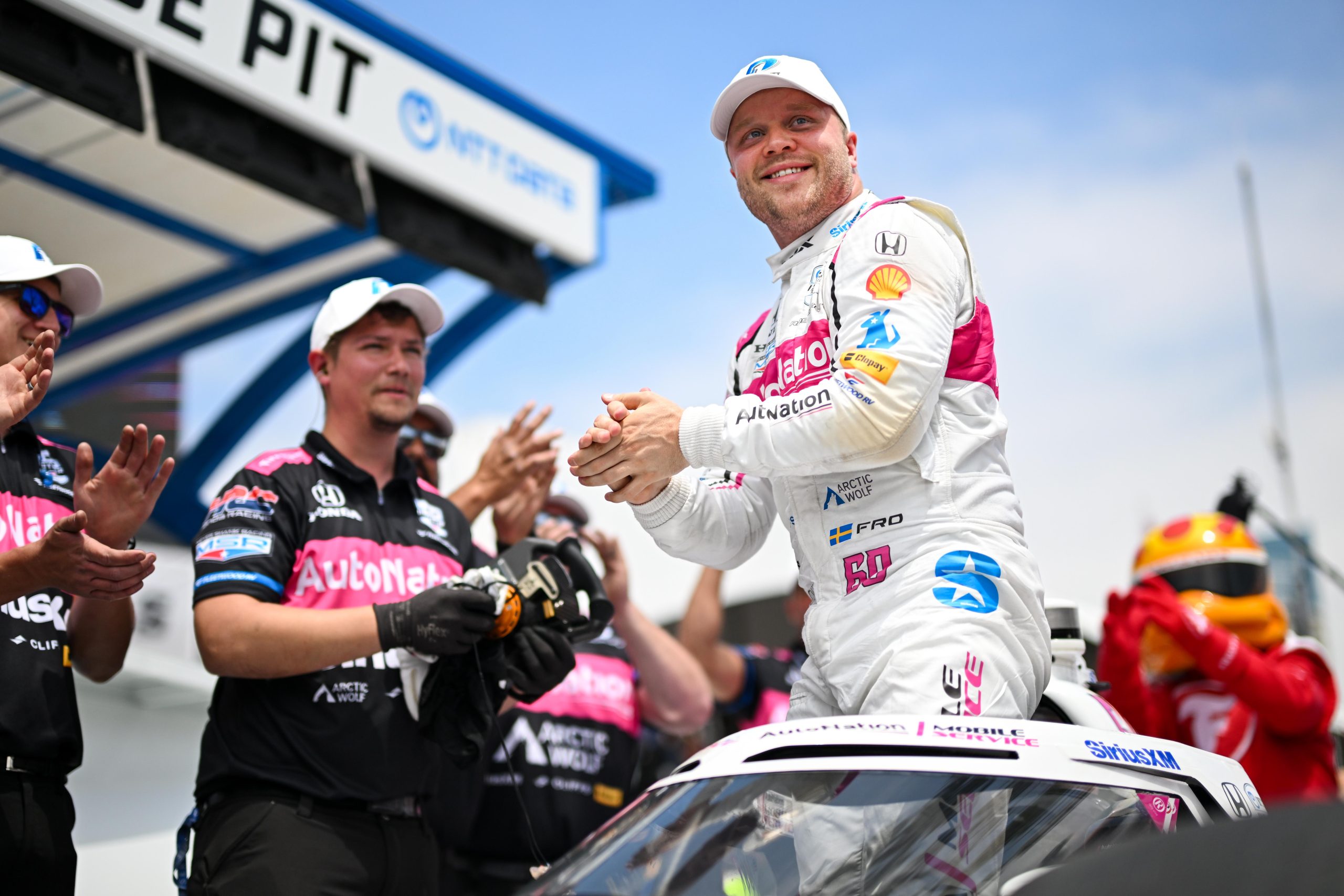 felix Rosenqvist secures pole in long beach