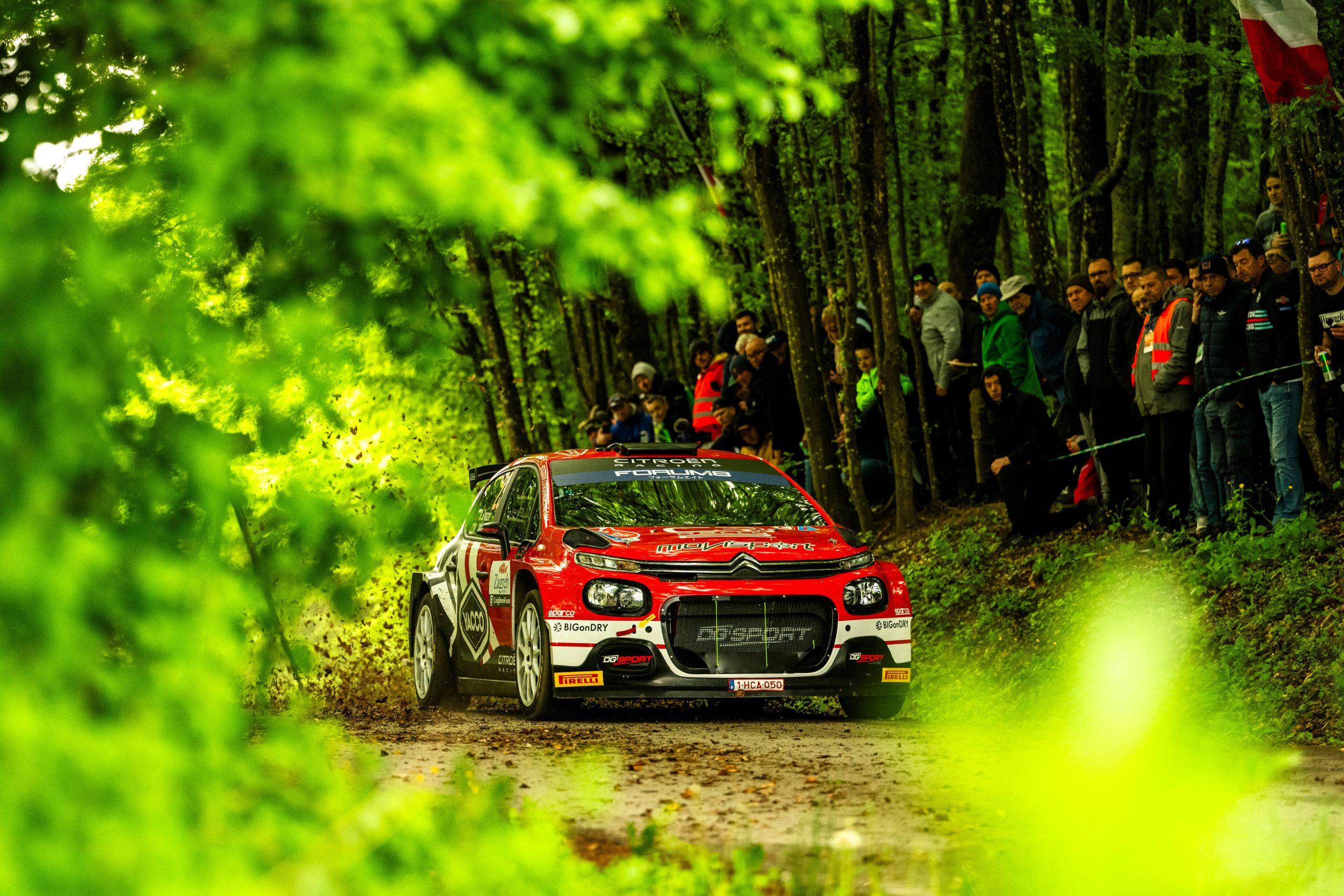 Nikolay Grayzin is seen competing at Croatia Rally 2024